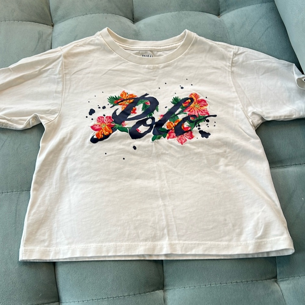 Polo Ralph Lauren Girls Boxy a logo T-shirt. Size 6. NWOT.